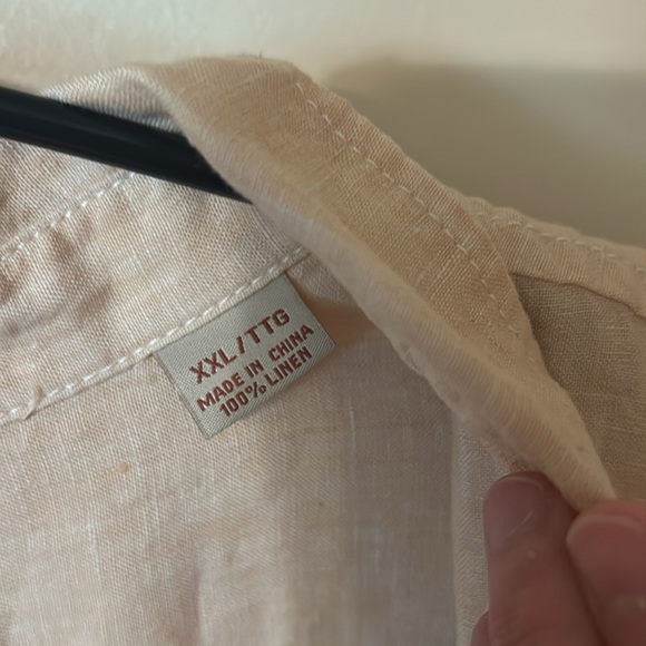 Tommy Bahama Relax Peach Linen Long Sleeve Shirt Men’s XXL - Picture 5 of 7